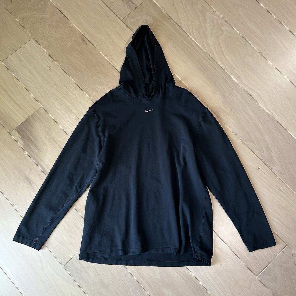 Vintage Nike Essentials Center Swoosh Hooded Pullover *Distressed Men’s XL